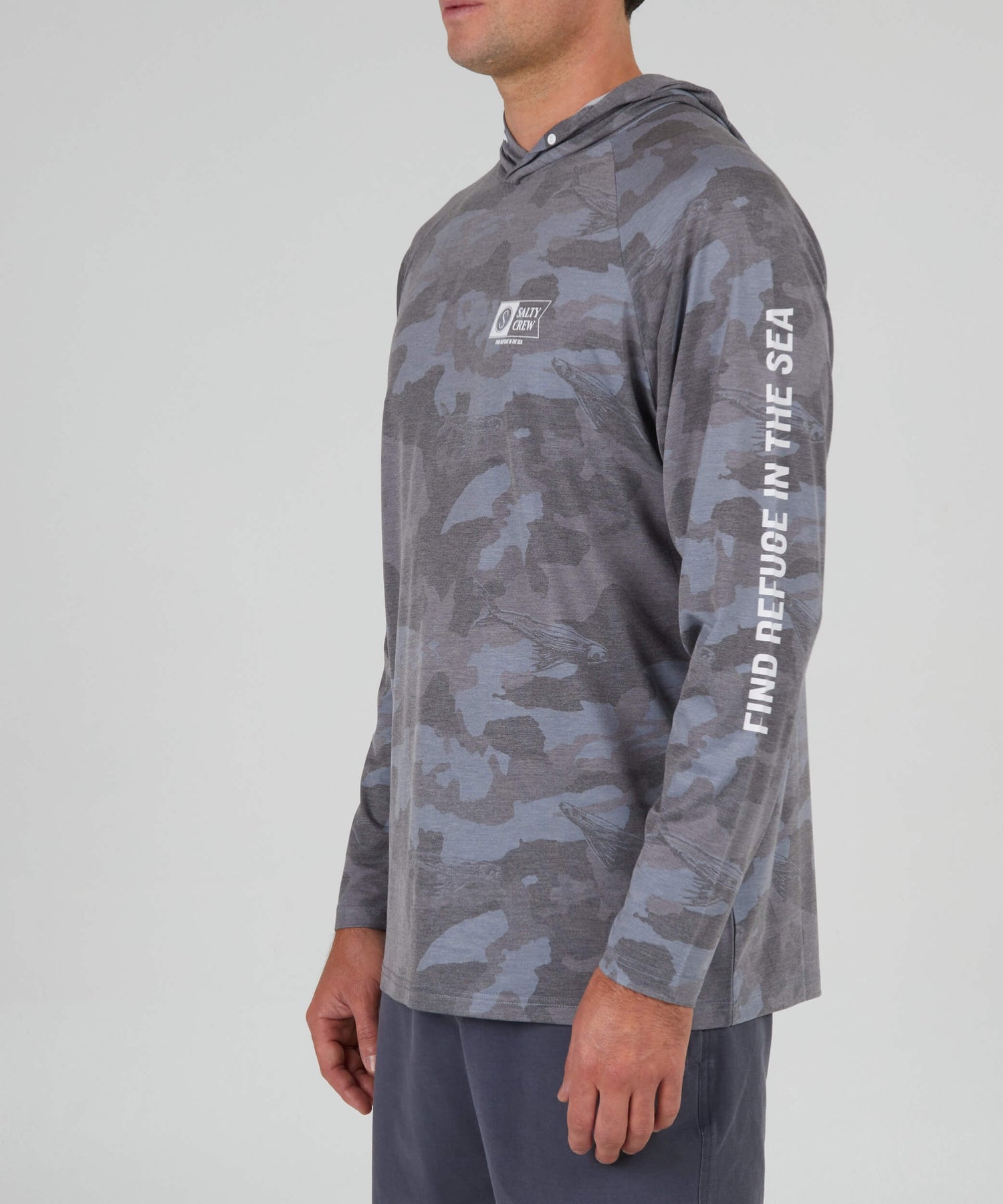 Salty Crew Men - Mariner Hood - Black Camo