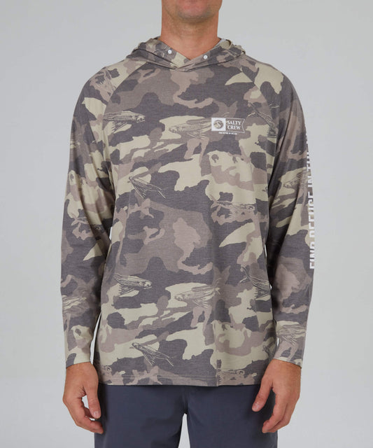 Salty Crew Men - Mariner Hood - Tan Camo