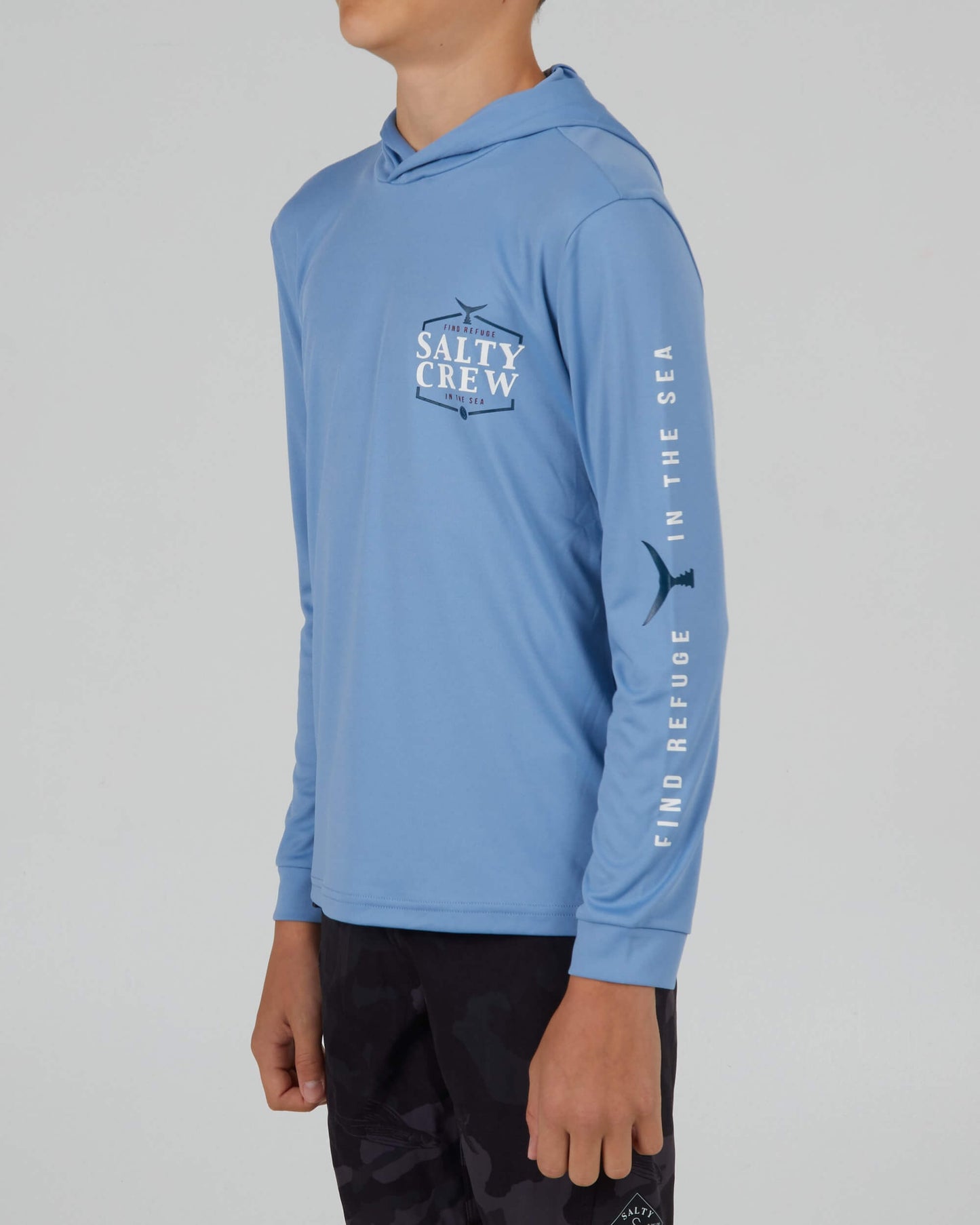 Salty Crew Boys - Skipjack Boys Hood Sunshirt - Marine Blue