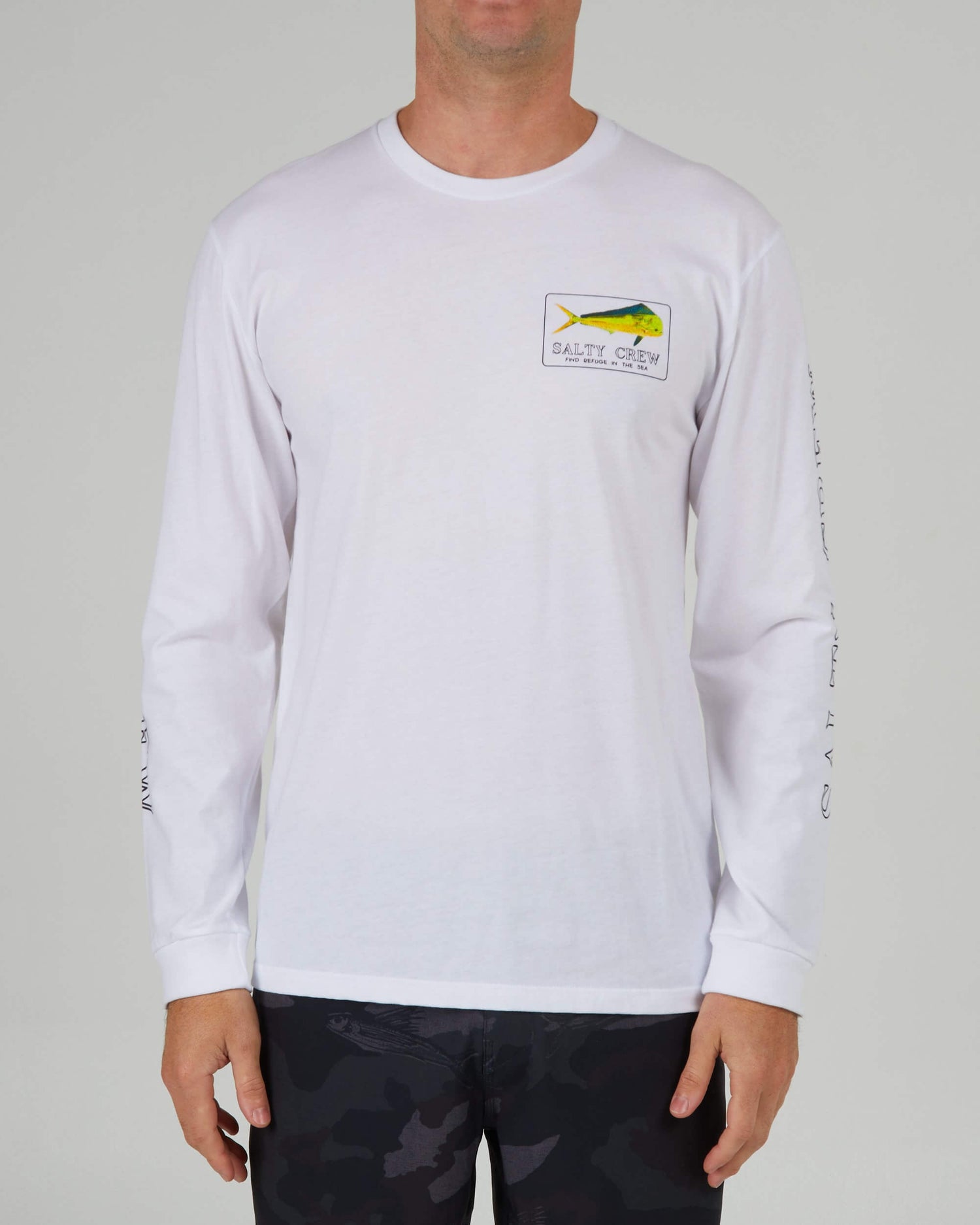 Salty Crew Men - Golden Mahi Premium L/S Tee - White