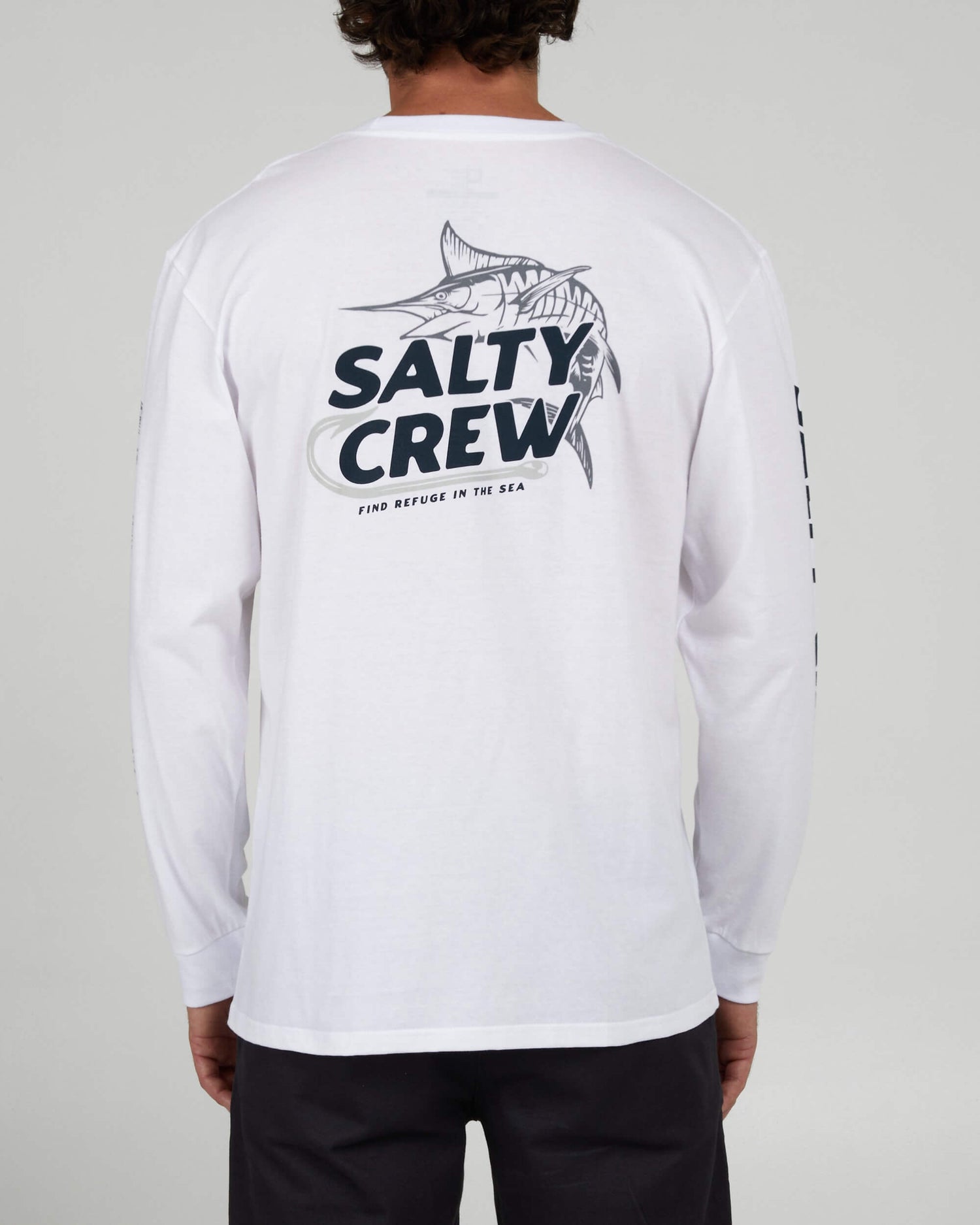 Salty Crew Men - Hook Up Premium L/S Tee - White