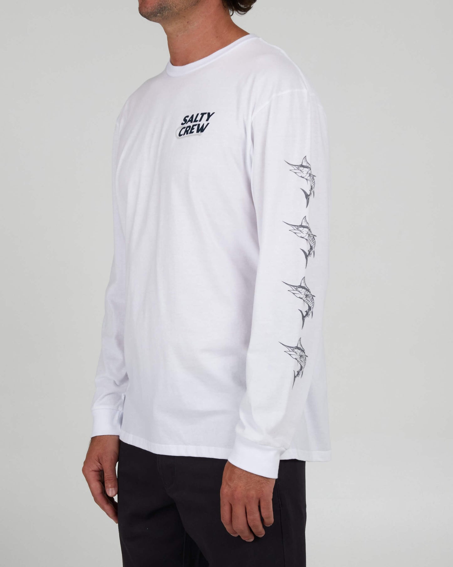 Salty Crew Men - Hook Up Premium L/S Tee - White