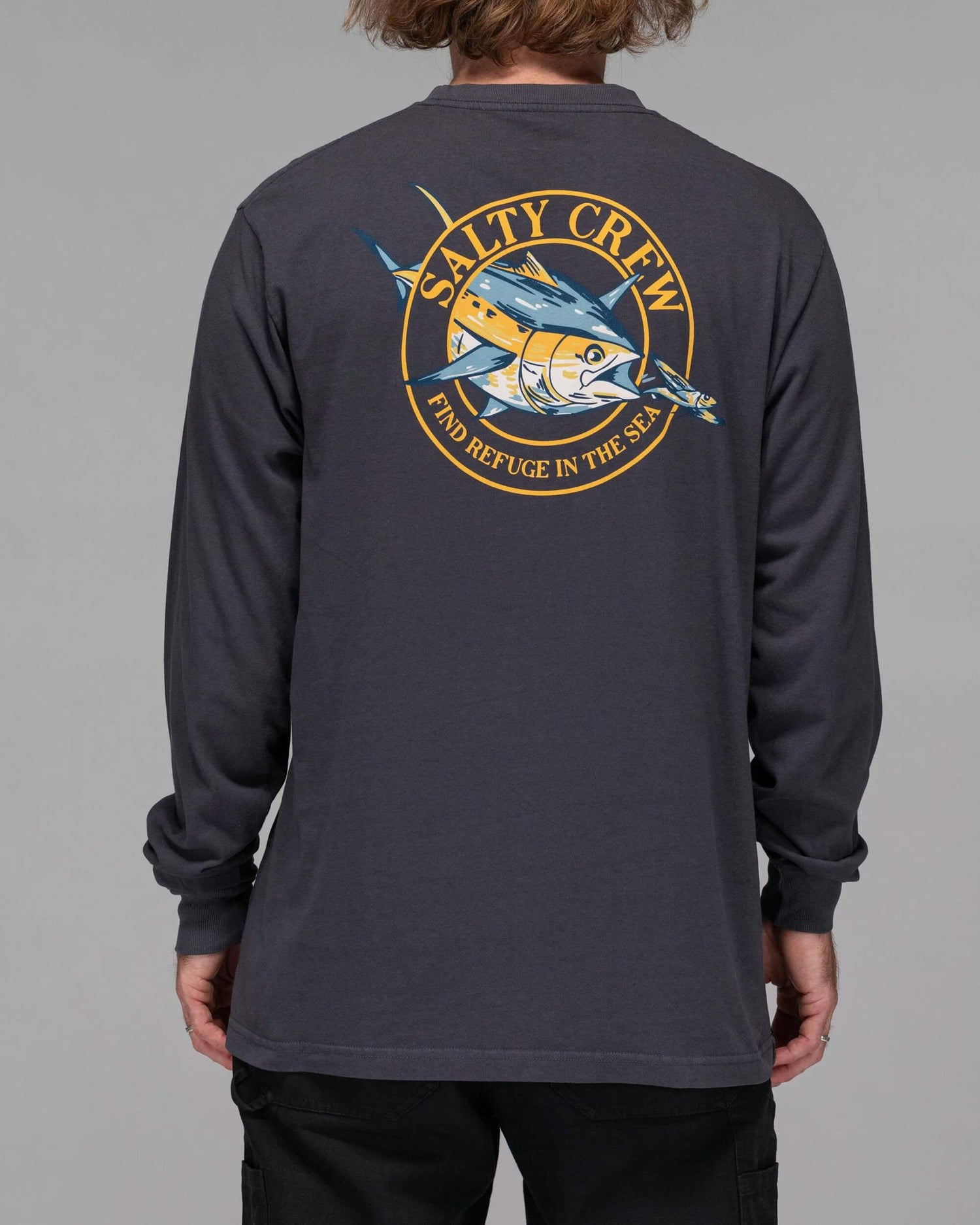 Salty crew T-SHIRTS L/S CHASER CLASSIC L/S TEE - Pigment Black in Pigment Black