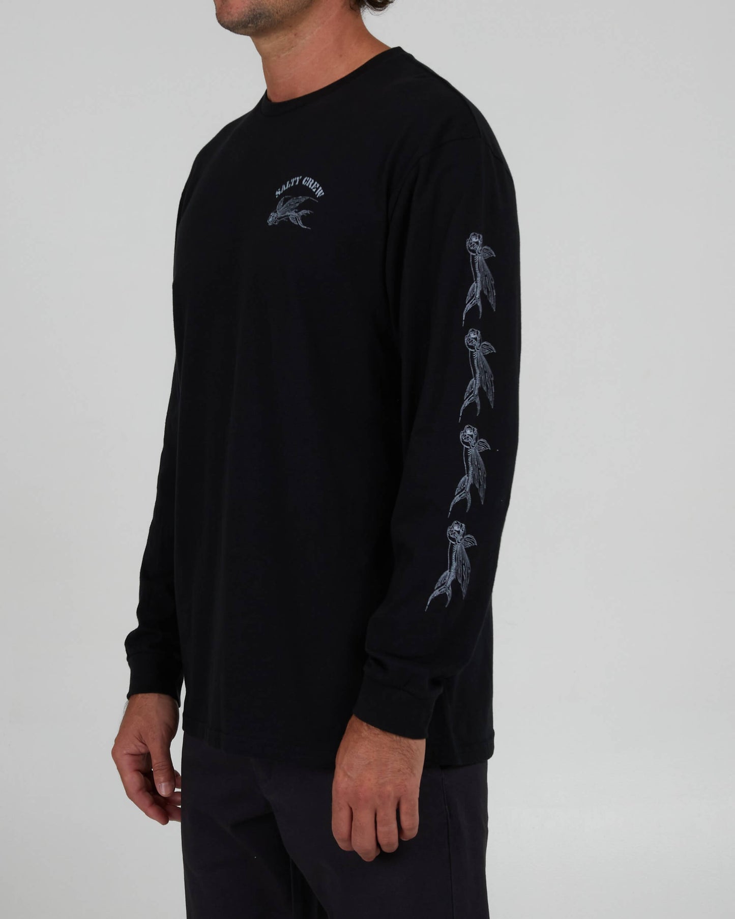 Salty Crew Men - Kamikaze Premium L/S Tee - Black