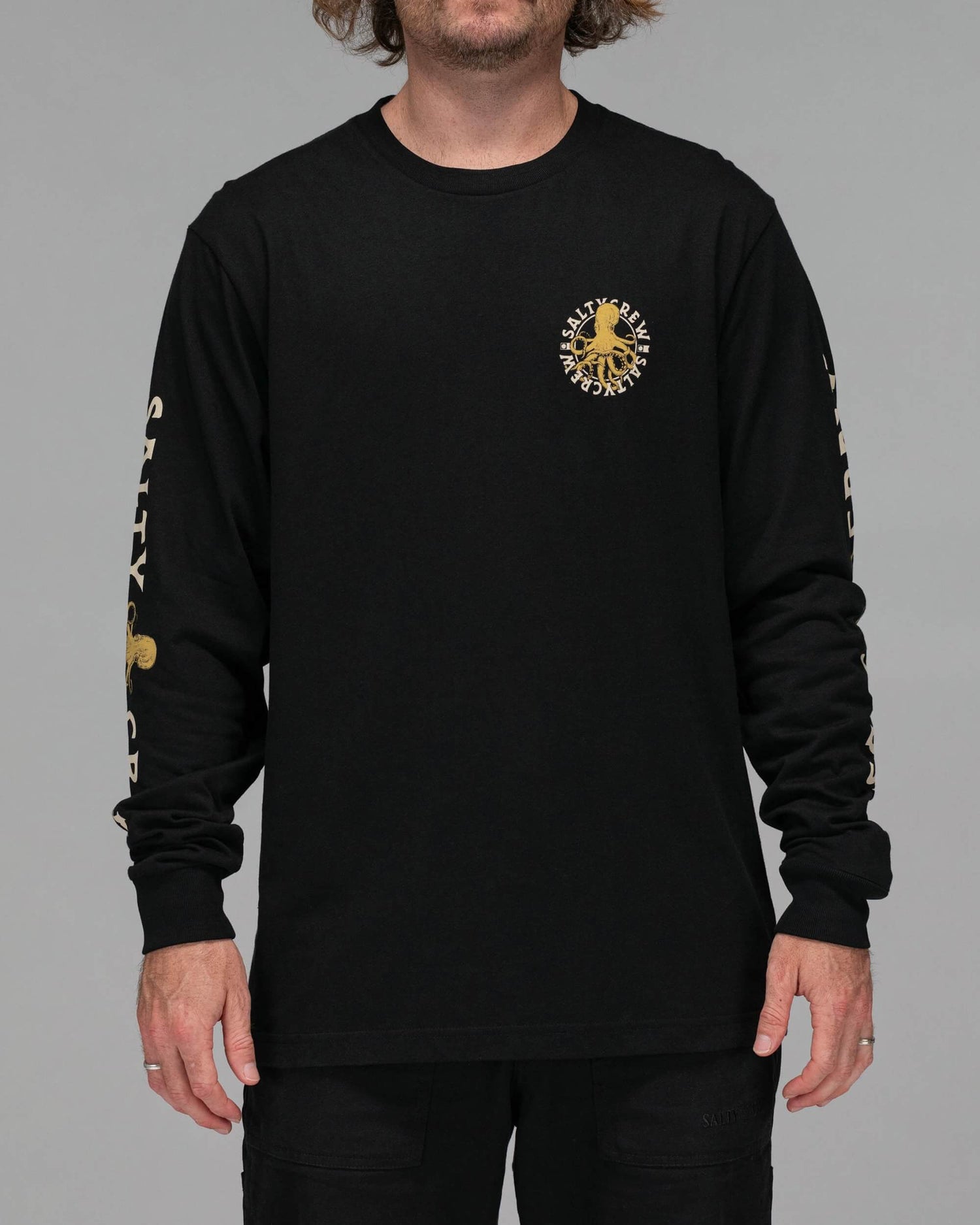 Salty crew T-SHIRTS L/S Tentacles Premium L/S Tee - Black in Black