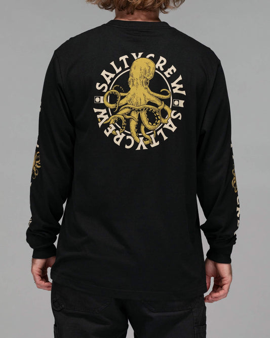 Salty crew T-SHIRTS L/S Tentacles Premium L/S Tee - Black in Black