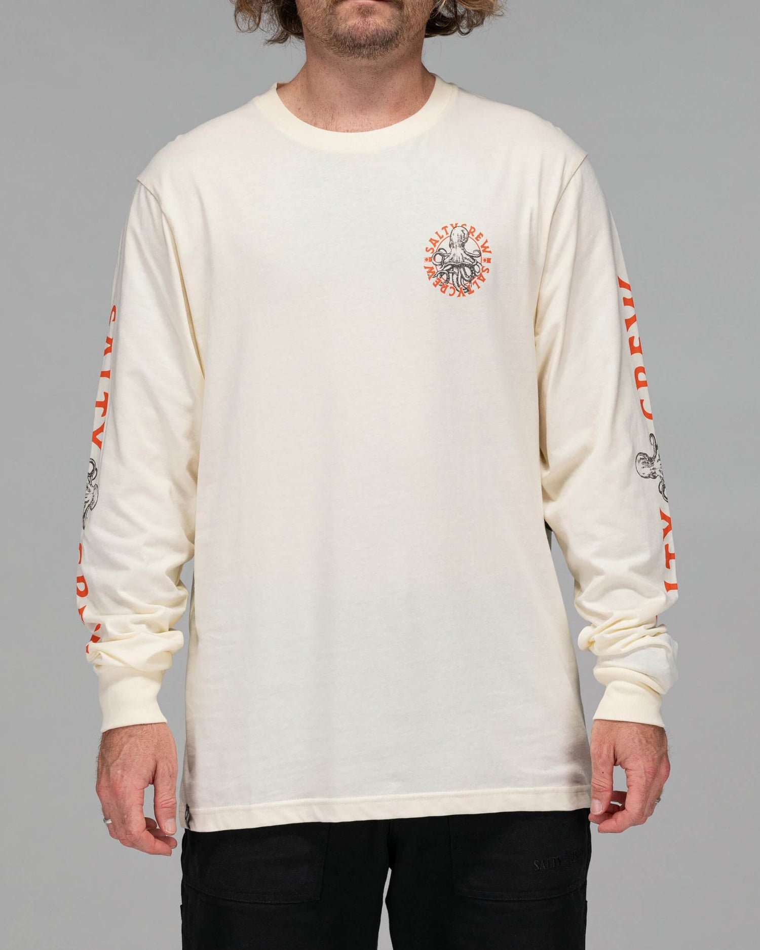 Salty crew T-SHIRTS L/S Tentacles Premium L/S Tee - Bone in Bone