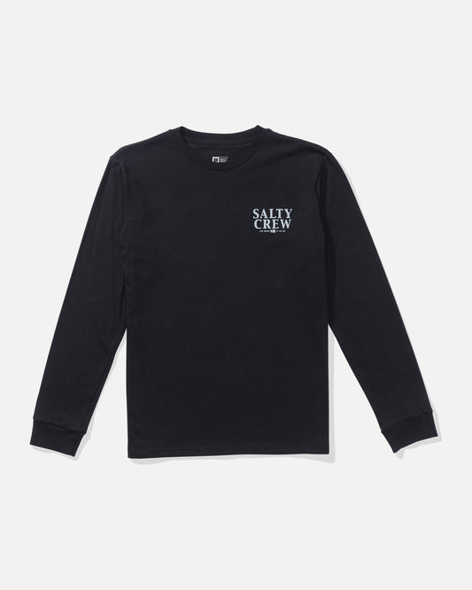 Salty crew T-SHIRTS L/S Yellowfin  Ls Tee Kids - Black in Black
