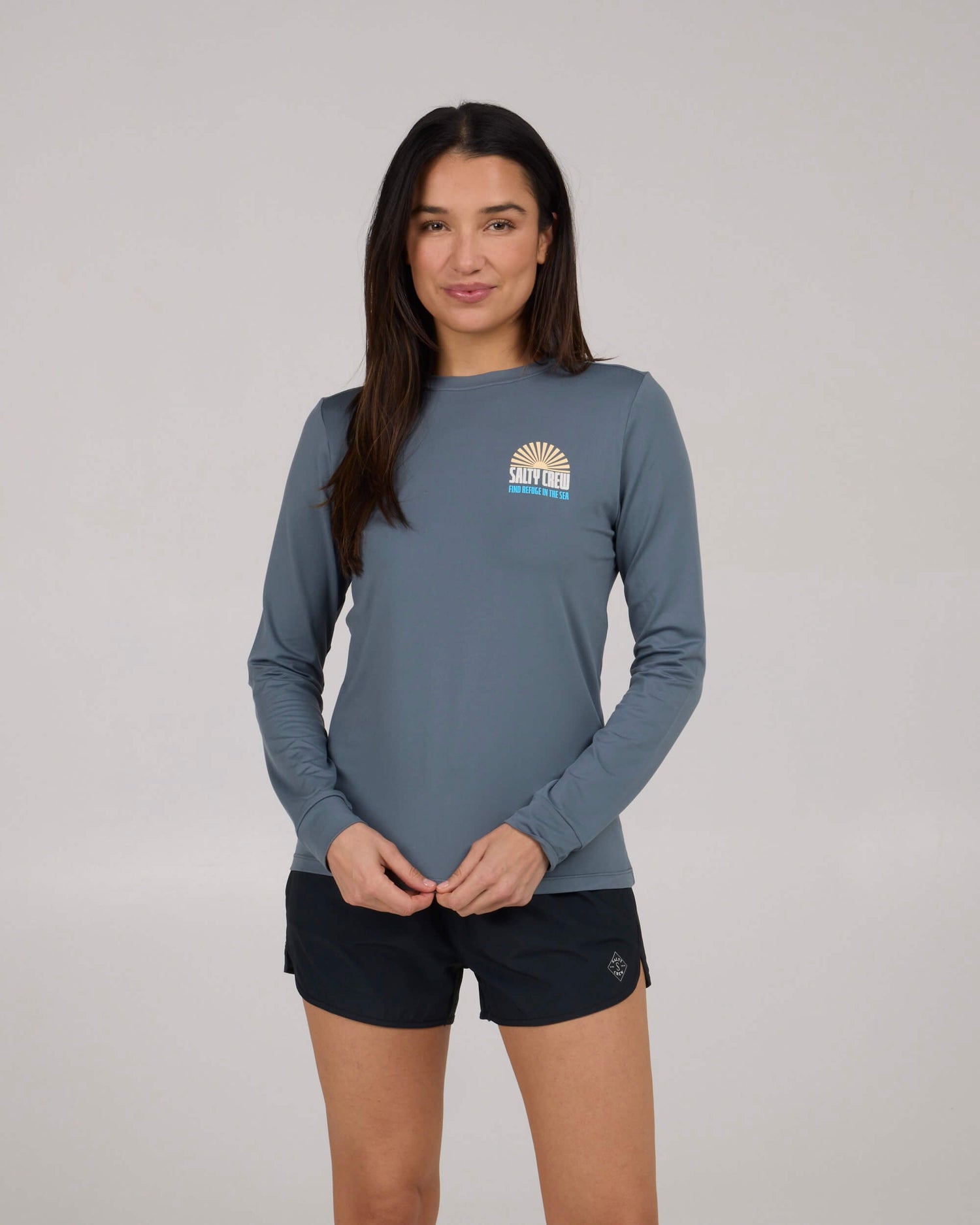 Salty crew SUN PROTECTION In The Rays Sun Shirt - Fin Blue in Fin Blue