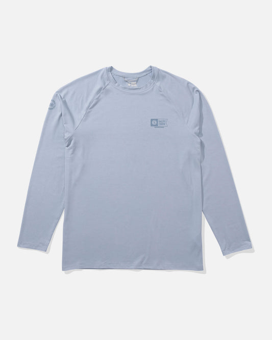 Salty crew SUN PROTECTION Mariner Ls Tech Tee - Blue Fog in Blue Fog
