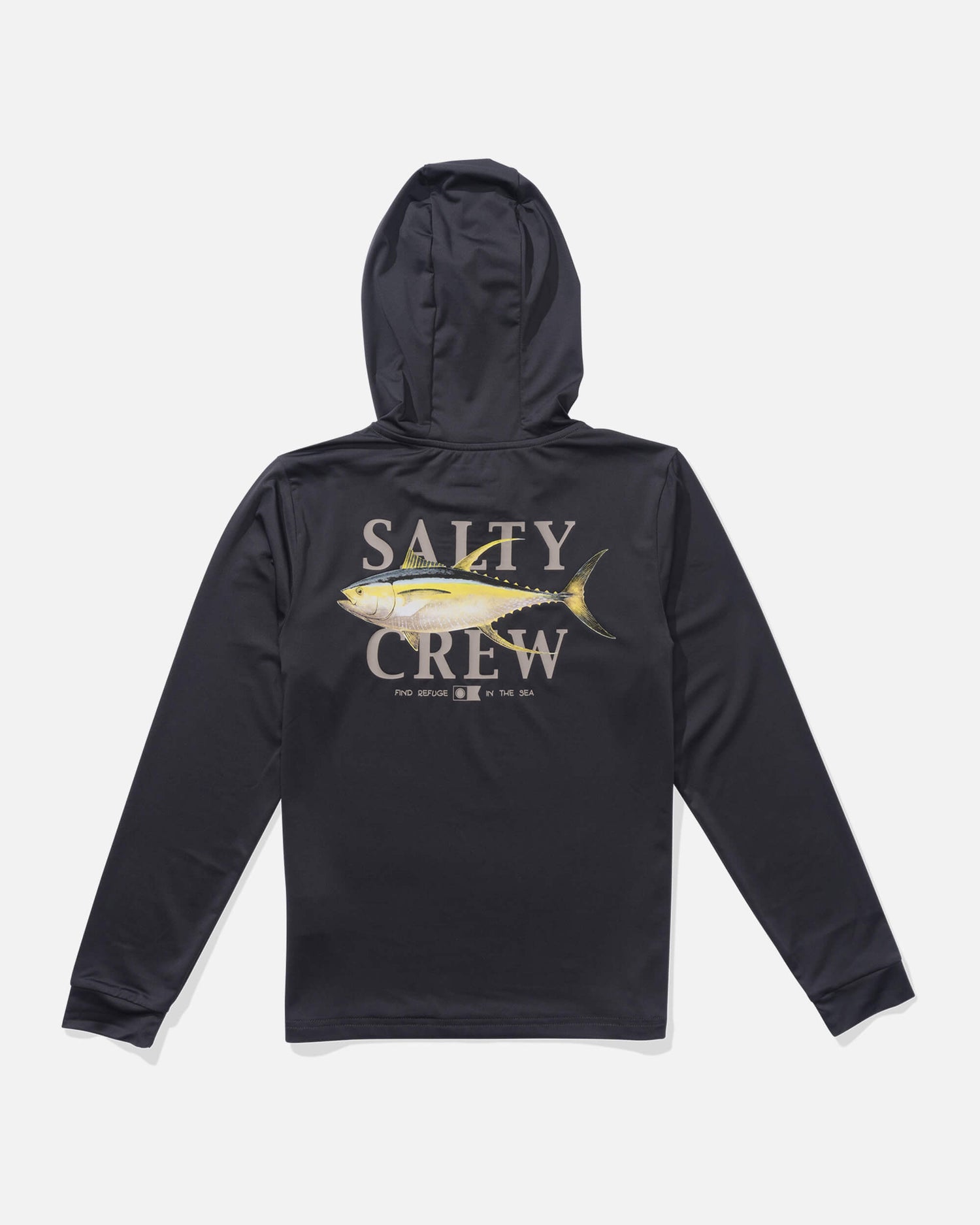 Salty crew SUN PROTECTION Yellowfin  Sunshirt Kids - Charcoal in Charcoal