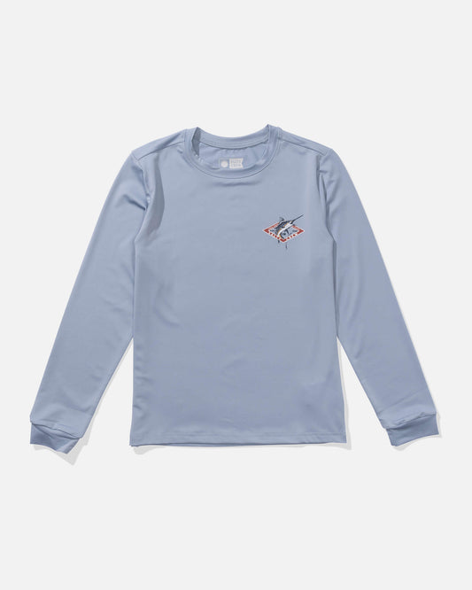 Salty crew SUN PROTECTION Marlin  Sunshirt Kids - Blue Fog in Blue Fog