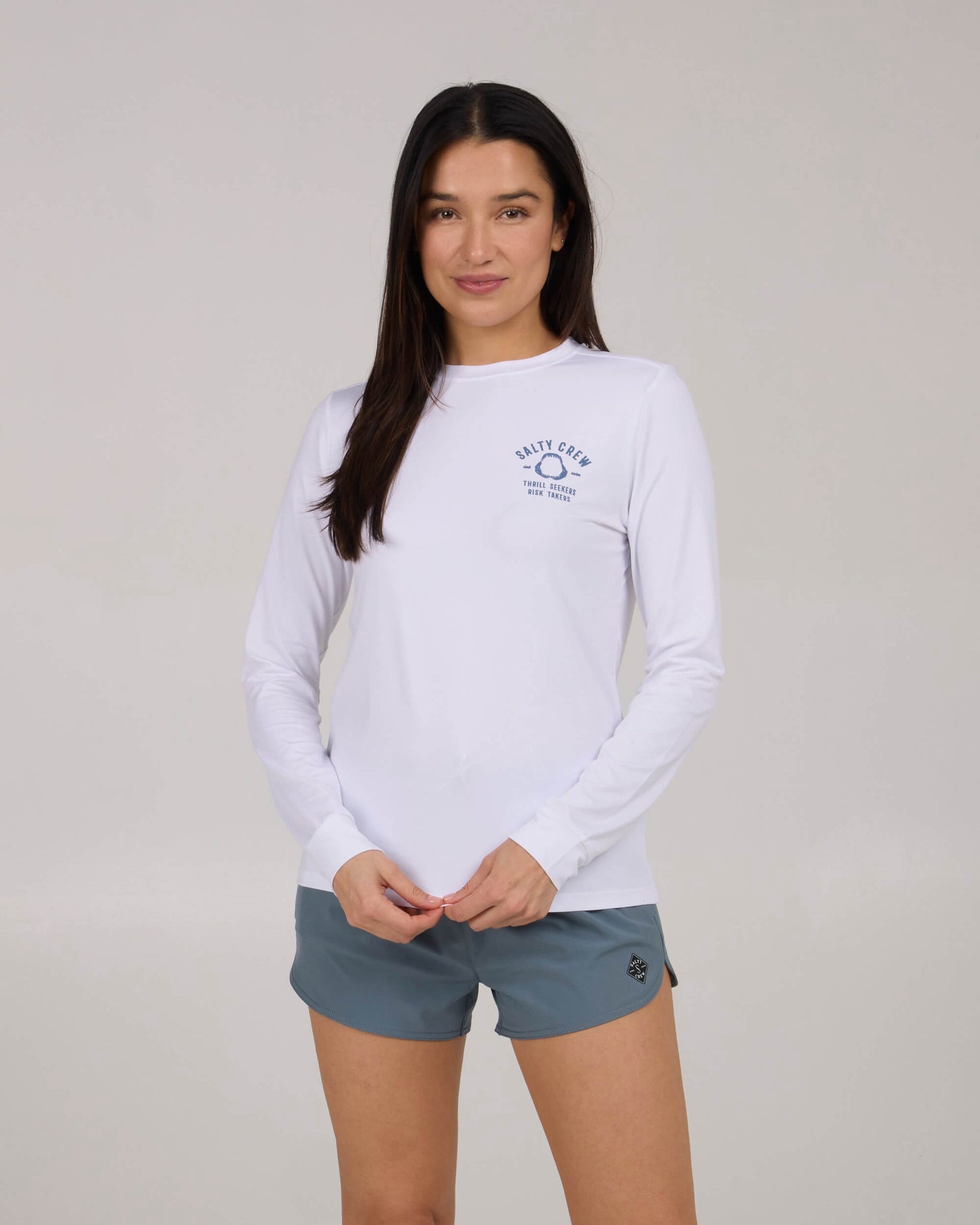 Salty crew SUN PROTECTION Night Bite Sun Shirt - White in White