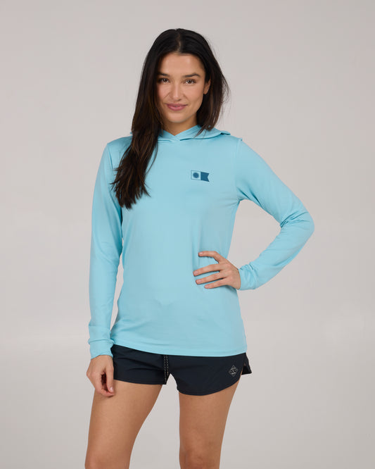 Flagship Hooded Sun Shirt  - Pacific Blue