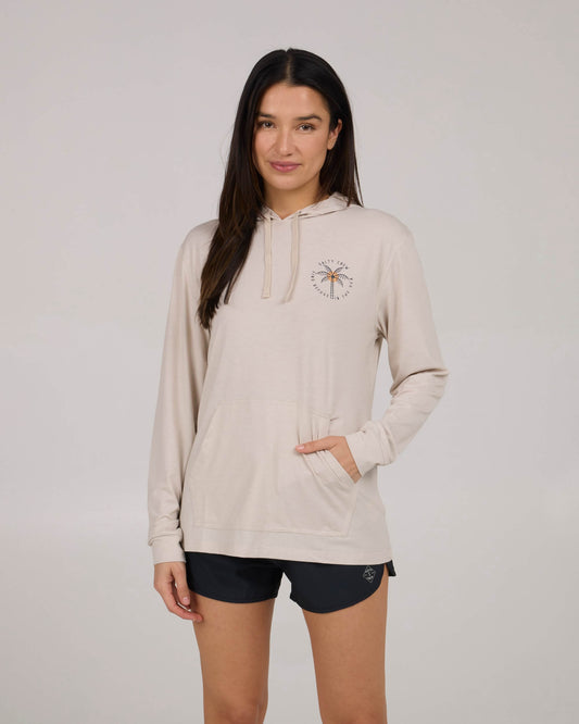Salty crew SUN PROTECTION Queen Palm Tech Hoody - Oatmeal in Oatmeal