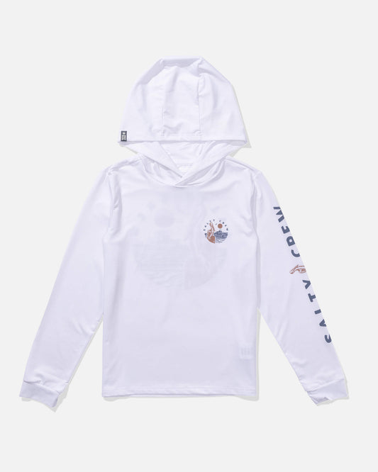 Salty crew SUN PROTECTION Stake Out  Sunshirt Kids - White in White
