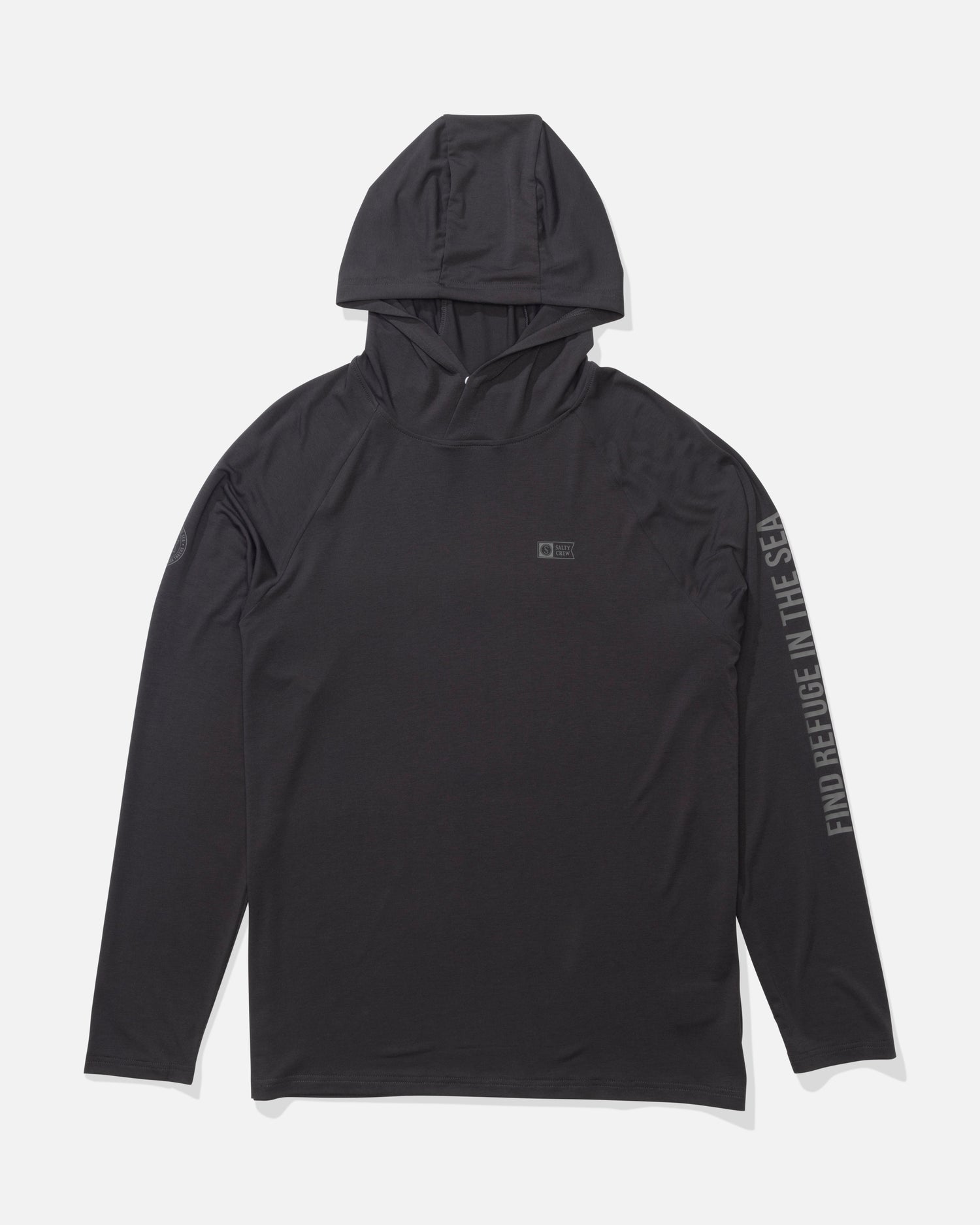 Mariner Hood Tech Tee - Charcoal