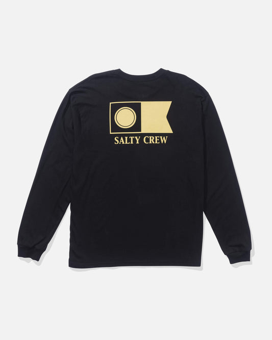 Salty crew T-SHIRTS L/S Flagship Ls Tee - Black in Black