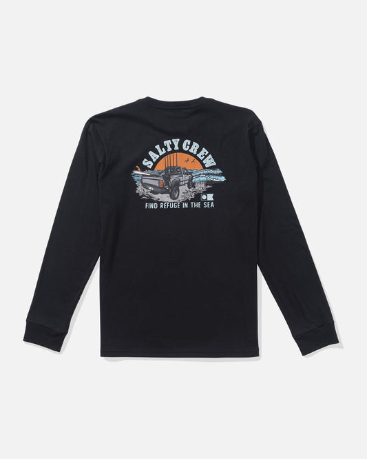 Salty crew T-SHIRTS L/S Lifted  Ls Tee Kids - Black in Black