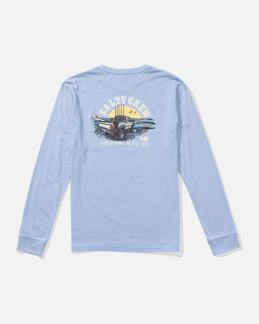 Salty crew T-SHIRTS L/S Lifted  Ls Tee Kids - Marine Blue in Marine Blue