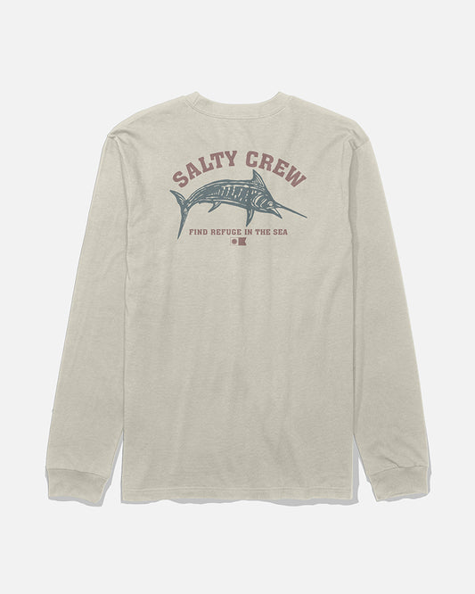 Bill Fishing Ls Tee - Moonbeam