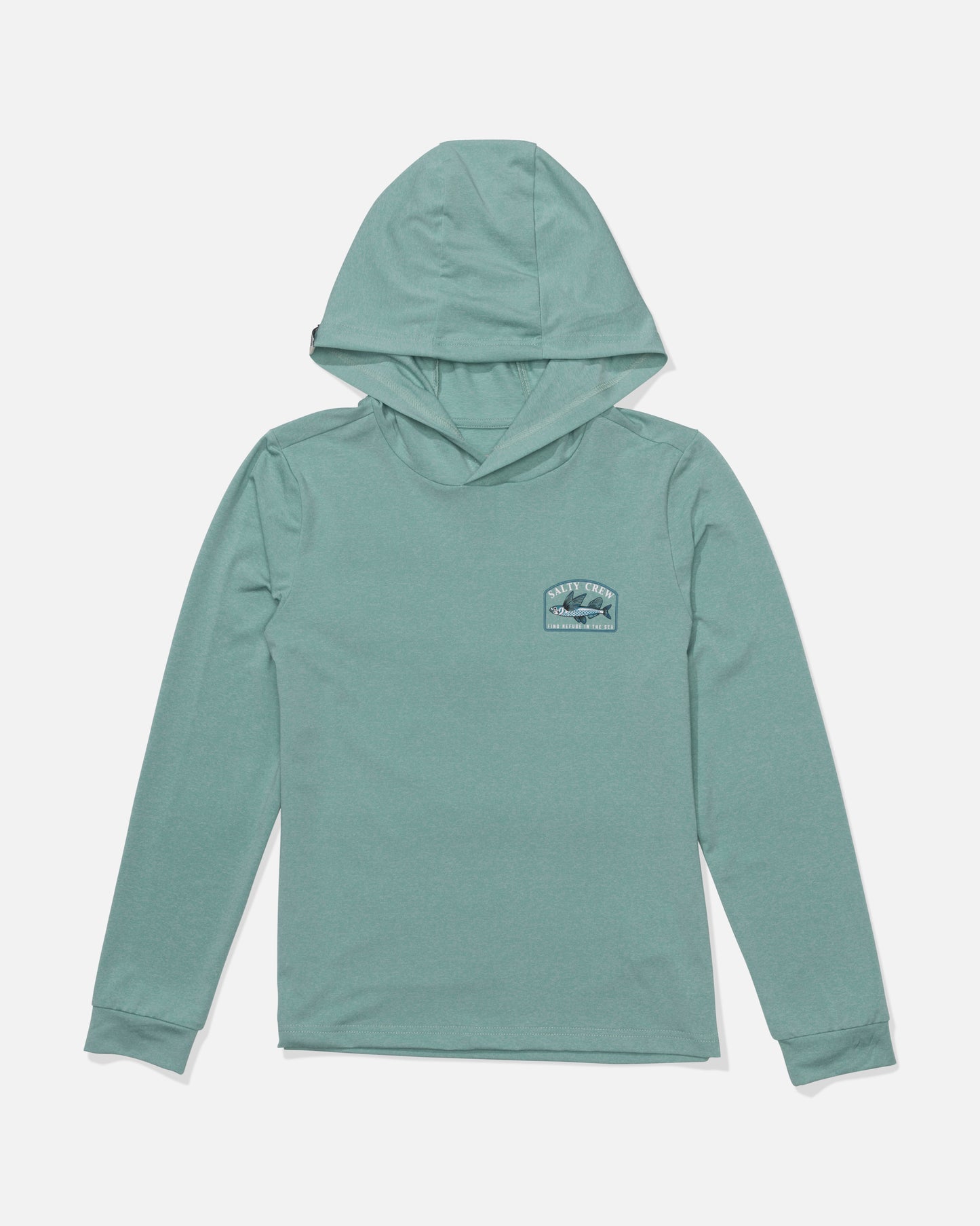 Fly Home  Hood Sunshirt Kids - Seaside Heather