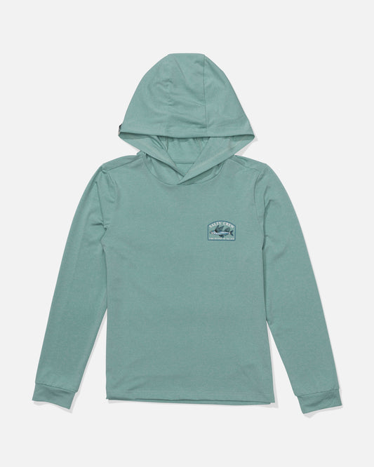 Fly Home  Hood Sunshirt Kids - Seaside Heather