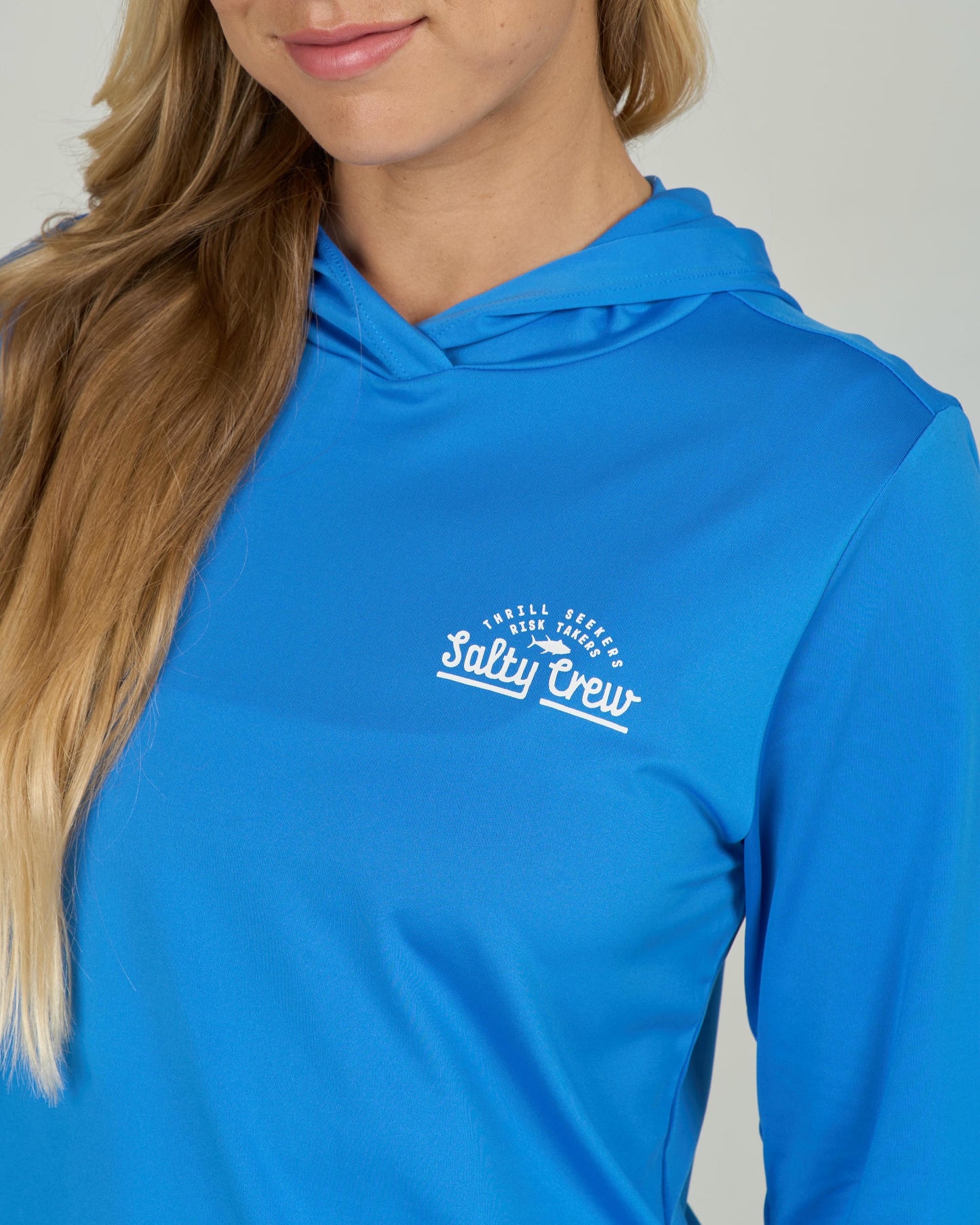 Unscripted Hooded Sunshirt - Bold Blue