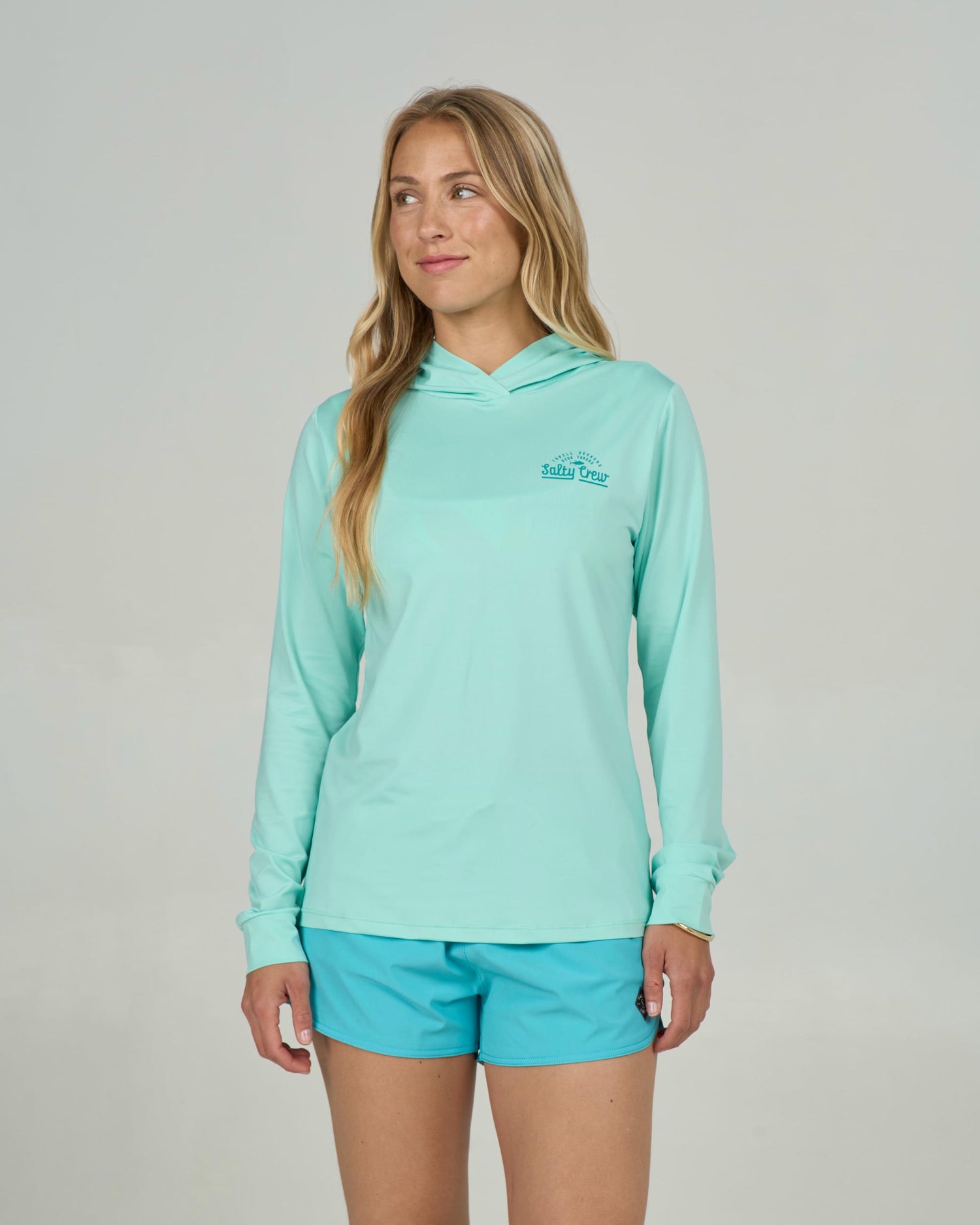 Unscripted Hooded Sunshirt - Mint