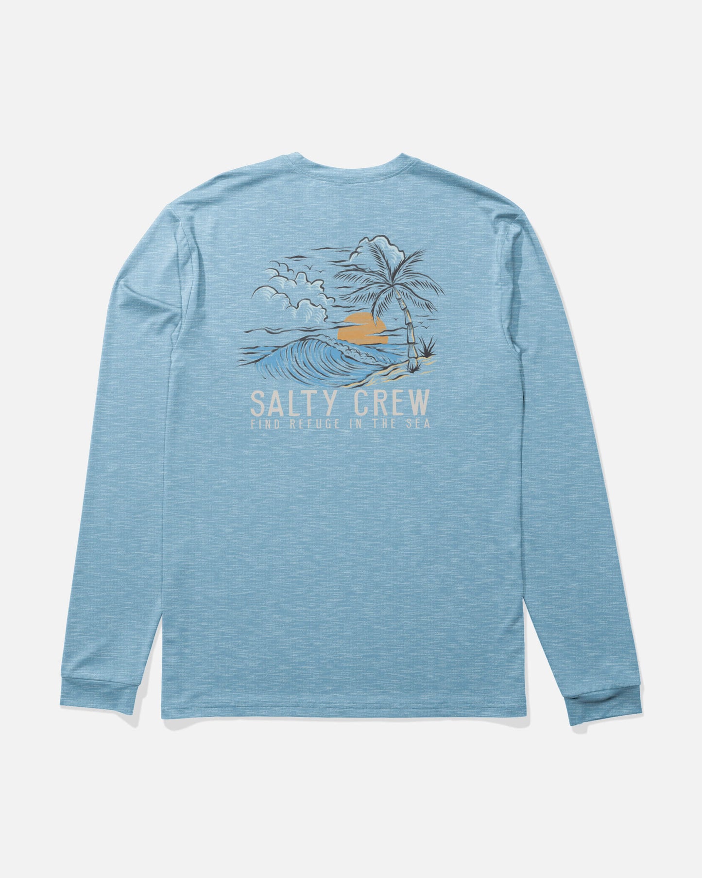 Day Off Ls Sunshirt - Blue Heather