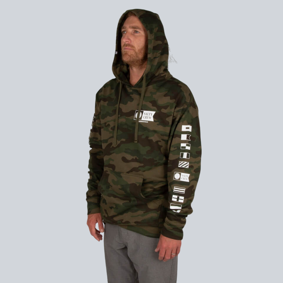 Alpha Hooded Camo Fleece