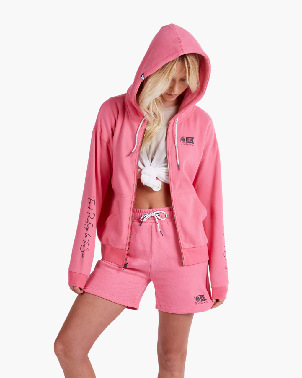 Alpha Zip Hoody - Deep Pink