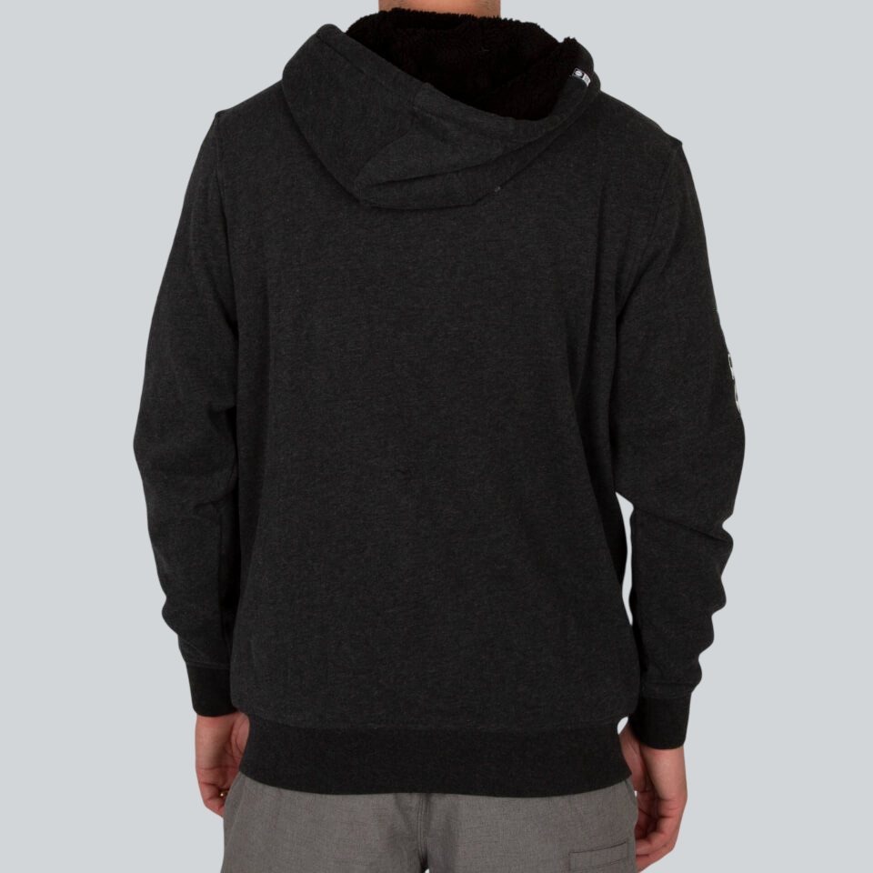 Refuge Black Heather Sherpa Zip Fleece