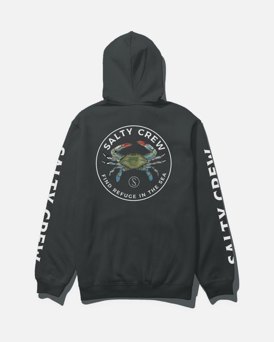 Blue Crabber Hood Fleece - Charcoal