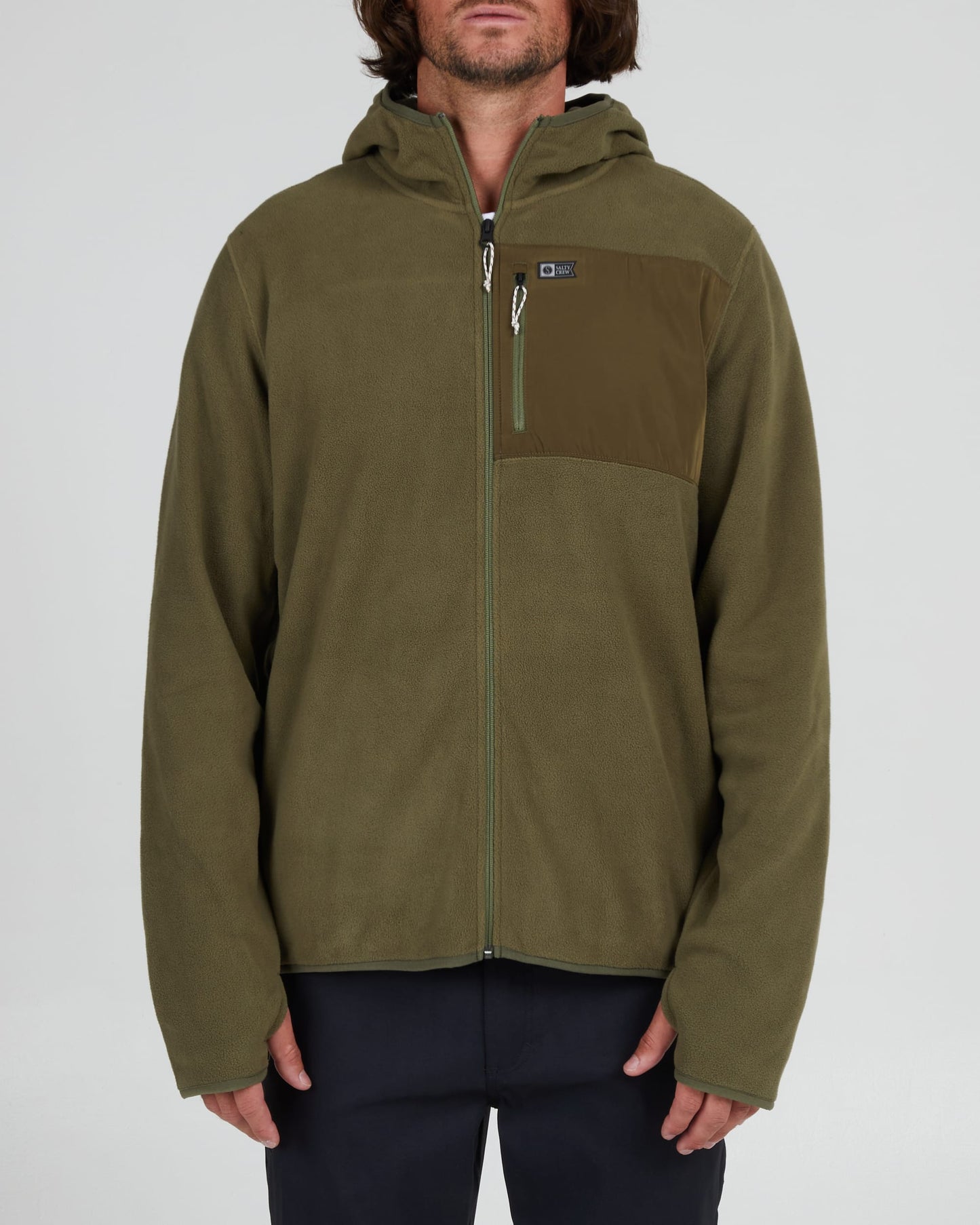 Salty Crew Men - Ebbtide Zip Hoody Polar Fleece - Olive