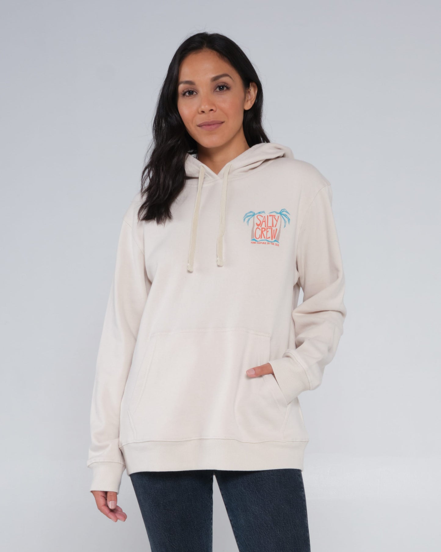 Salty crew FLEECE POSTCARD HOODY - Natural in Natural