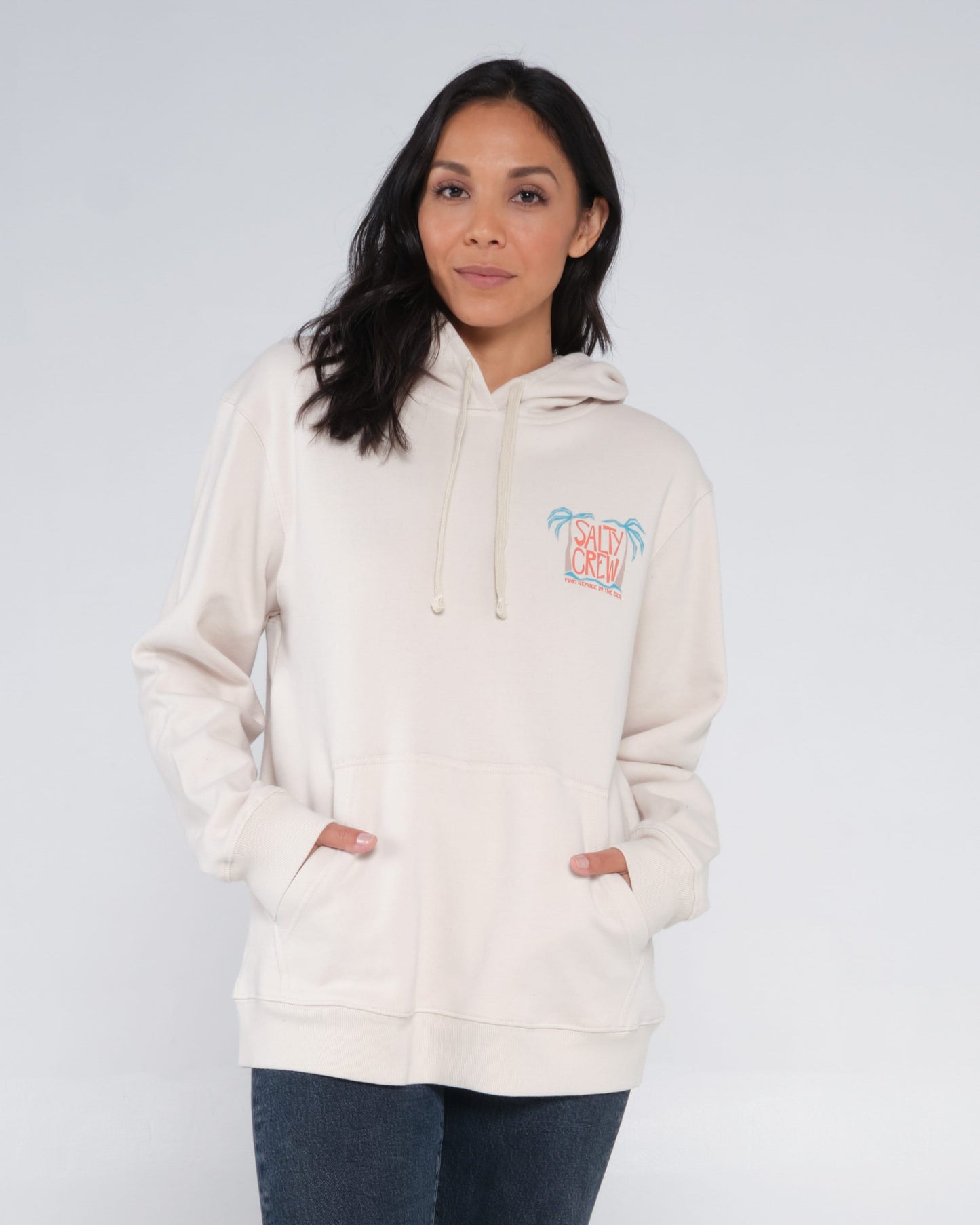 Salty crew FLEECE POSTCARD HOODY - Natural in Natural