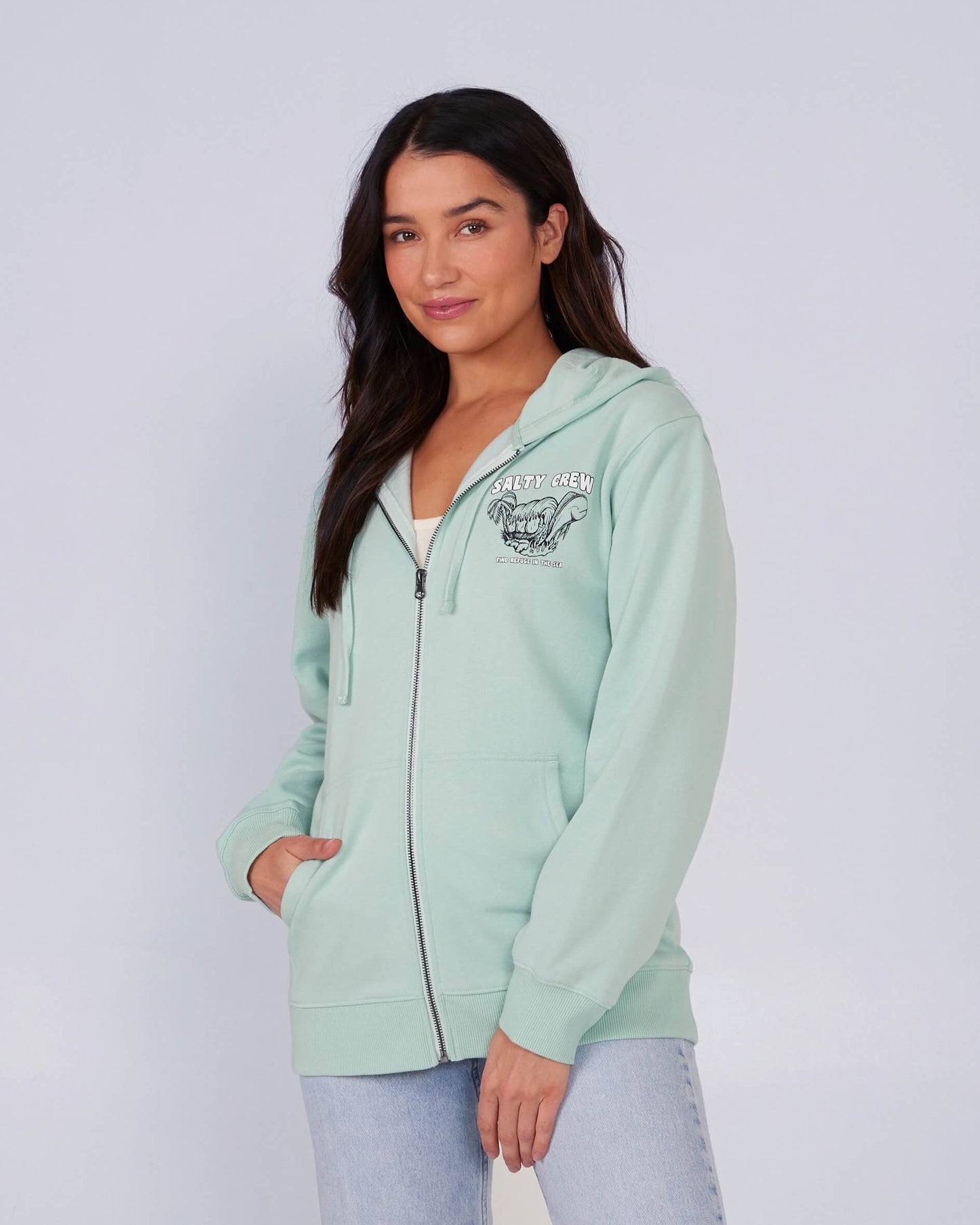 Salty Crew Womens - Shaka Zip Hoody - Jade