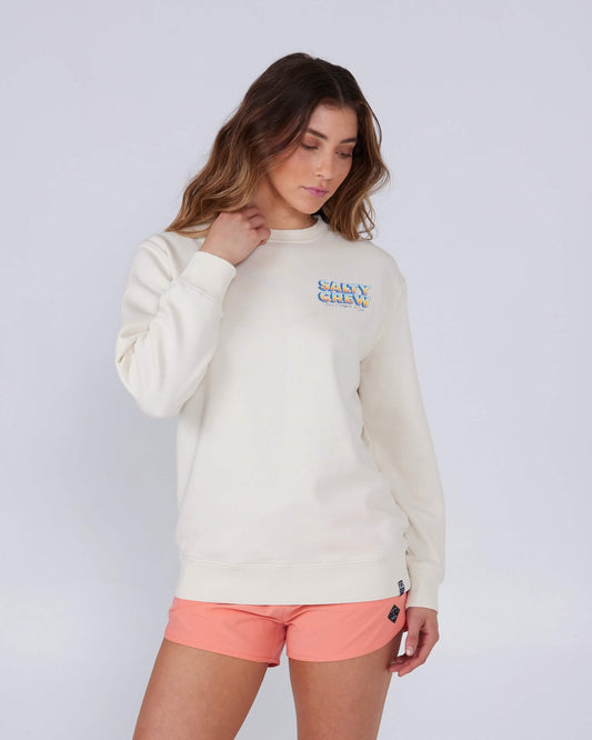 Salty Crew Womens - Summertime Premium Crew - Bone