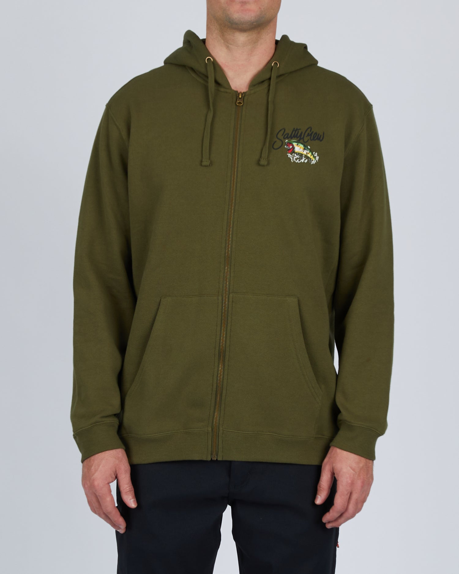 Salty Crew Men - Castoff Zip Fleece - Army