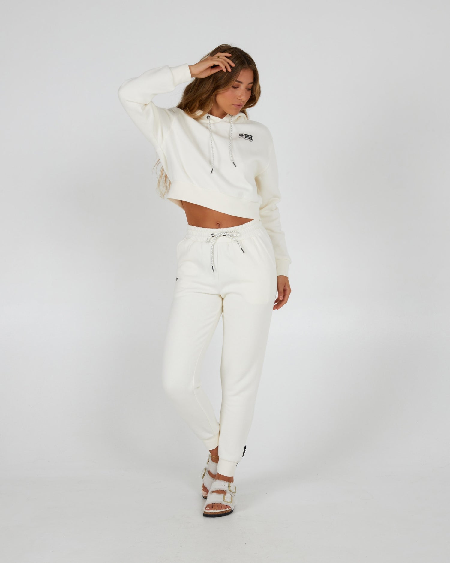 Salty Crew Womens - Alpha Crop Hoody - Off White