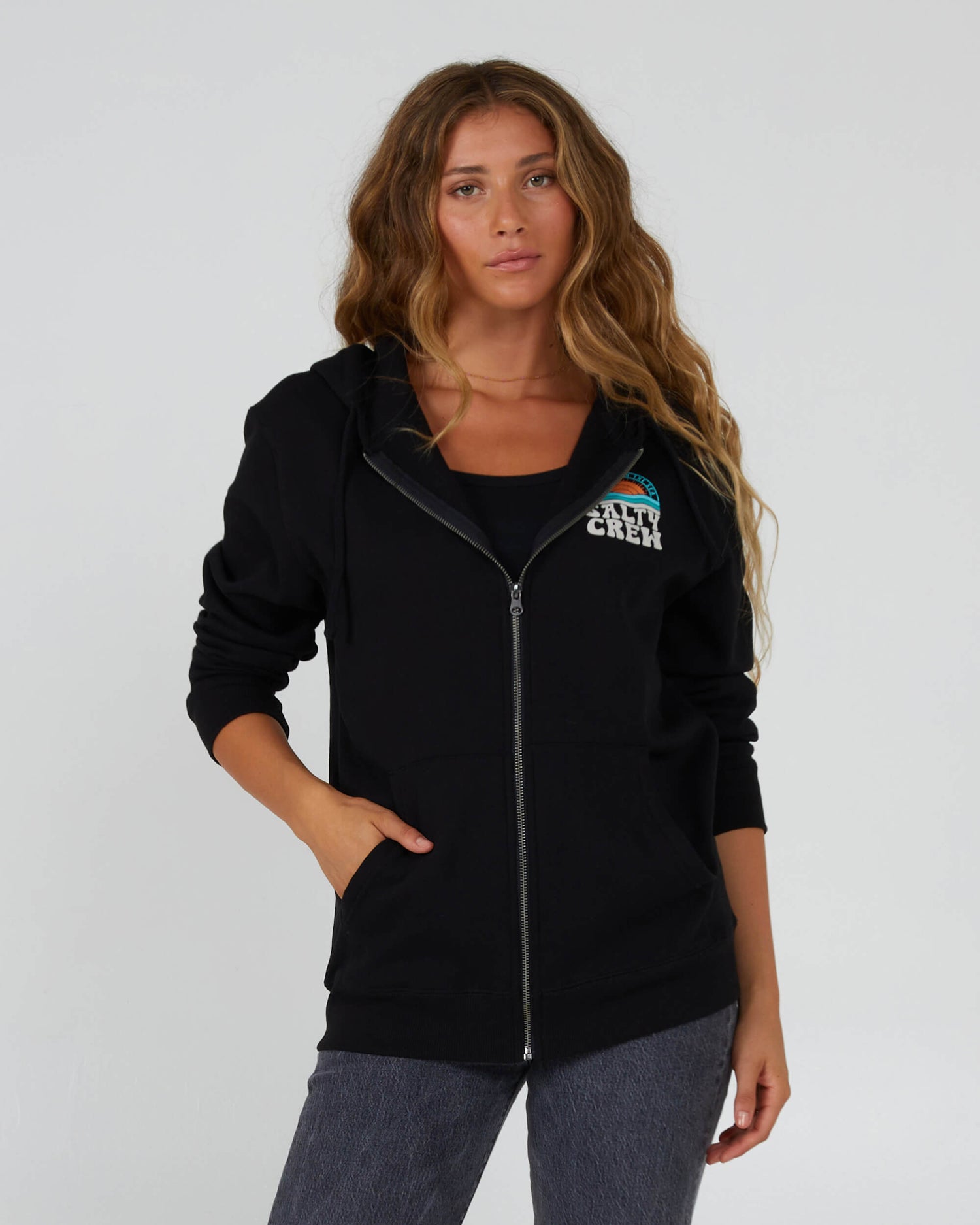 Salty Crew Womens - Sundown Zip Hoody - Black