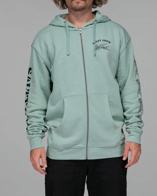 Salty crew FLEECE STANDARD KAMIKAZE ZIP FLEECE - Mackerel in Mackerel