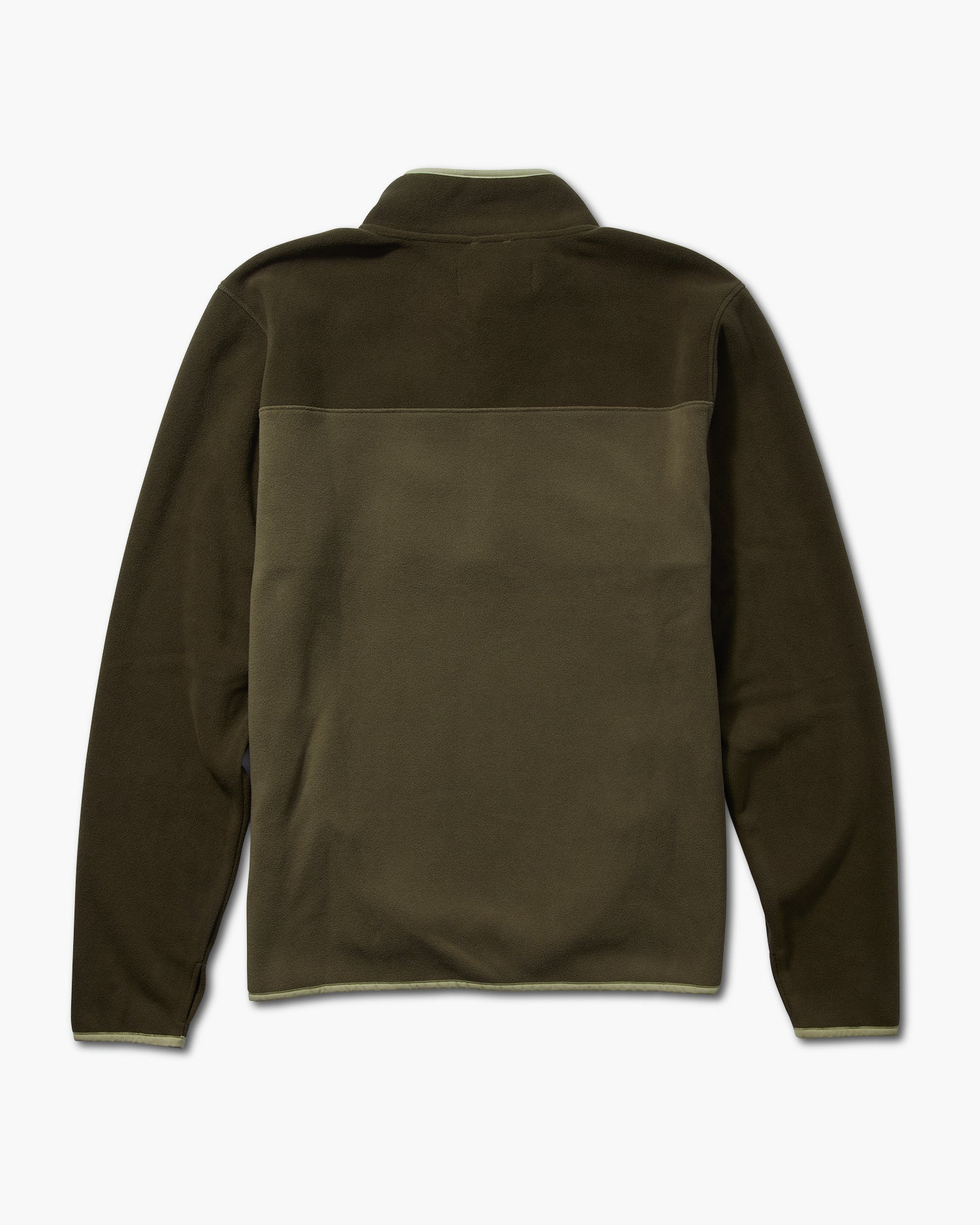 back view of Swellter Mock-Neck Olive Polar Fleece