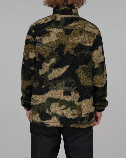 Salty crew FLEECE CUSTOM SWELLTER HIGH PILE SHERPA ZIP - Camo in Camo