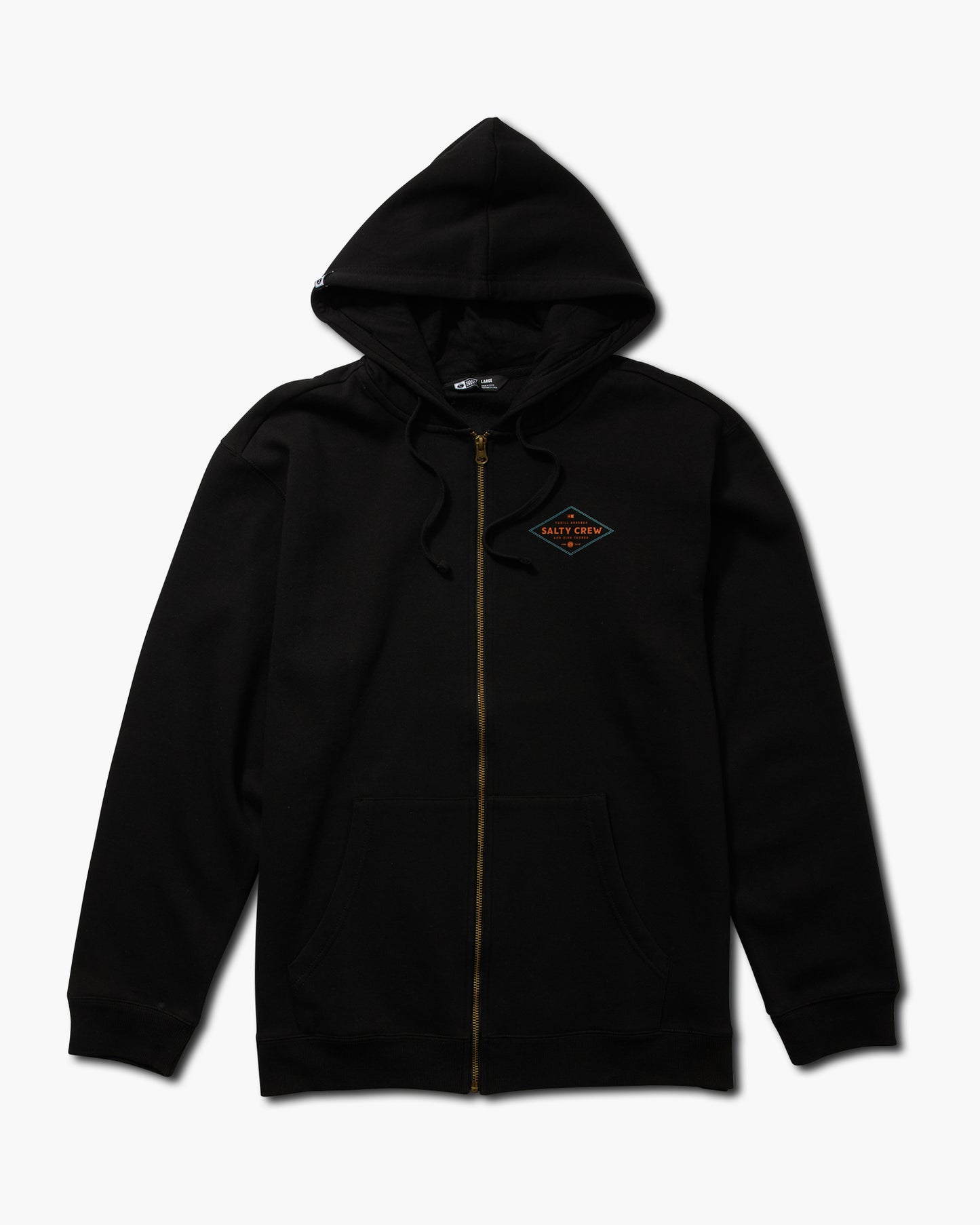 Double Diamond Zip Fleece - Black