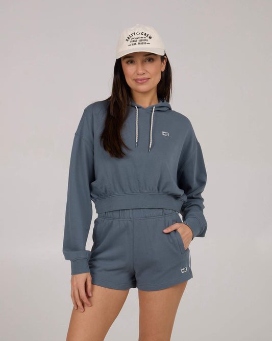 Salty crew FLEECE CUSTOM Catamaran Hoody - Fin Blue in Fin Blue