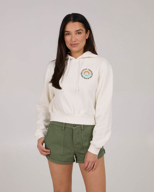 Salty crew FLEECE STANDARD Daybreak Crop Hoody - Off White in Off White