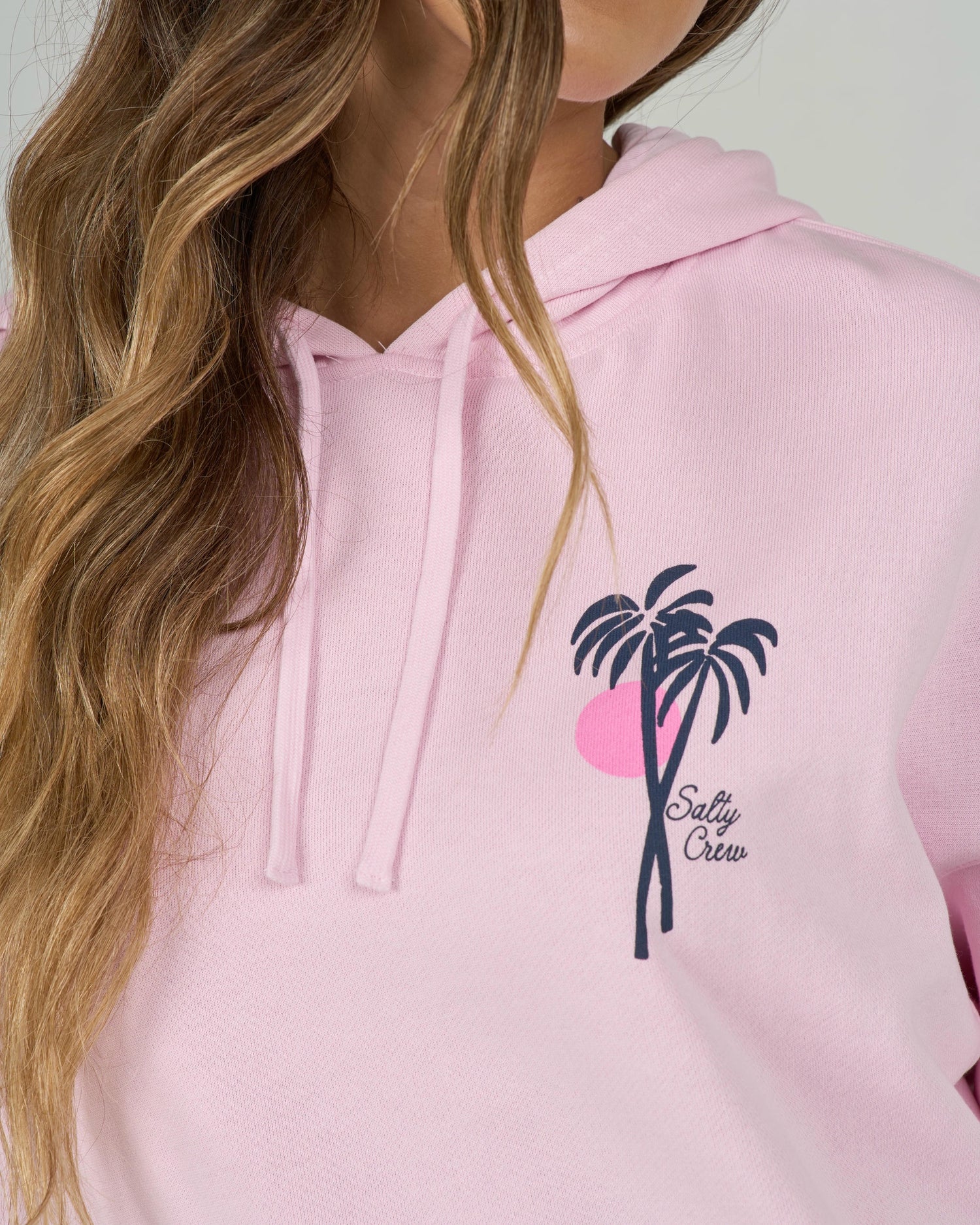Geo Palm Hoody  - Pink Skies