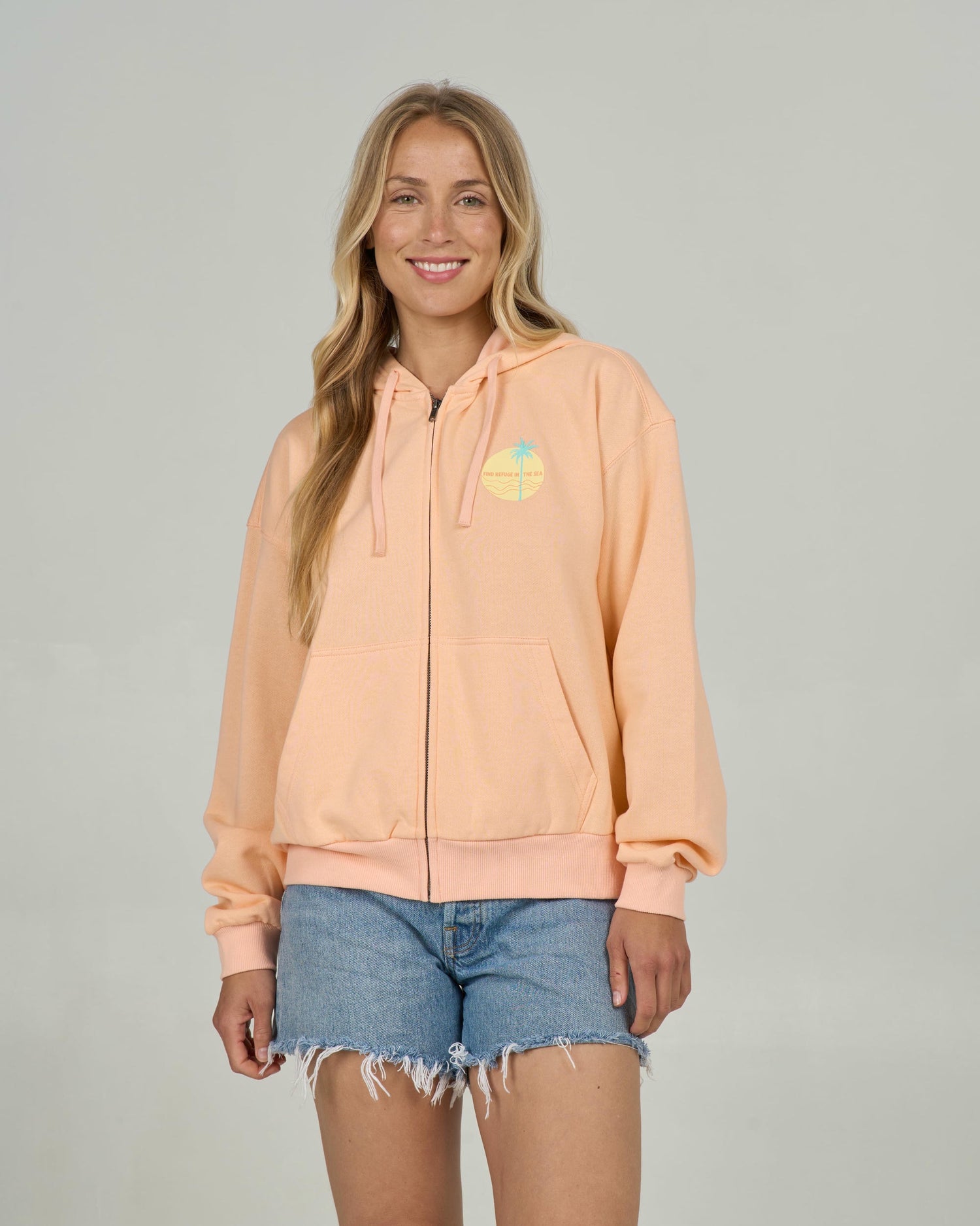 Simplicity Zip Hoody - Apricot